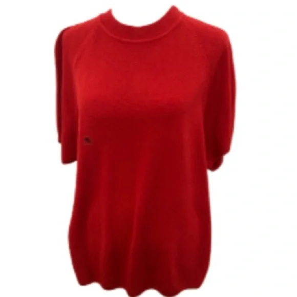 NWT Kim Rogers Signature Red Short Sleeve Lightweight Sweater Size Petite XL - Picture 2 of 11